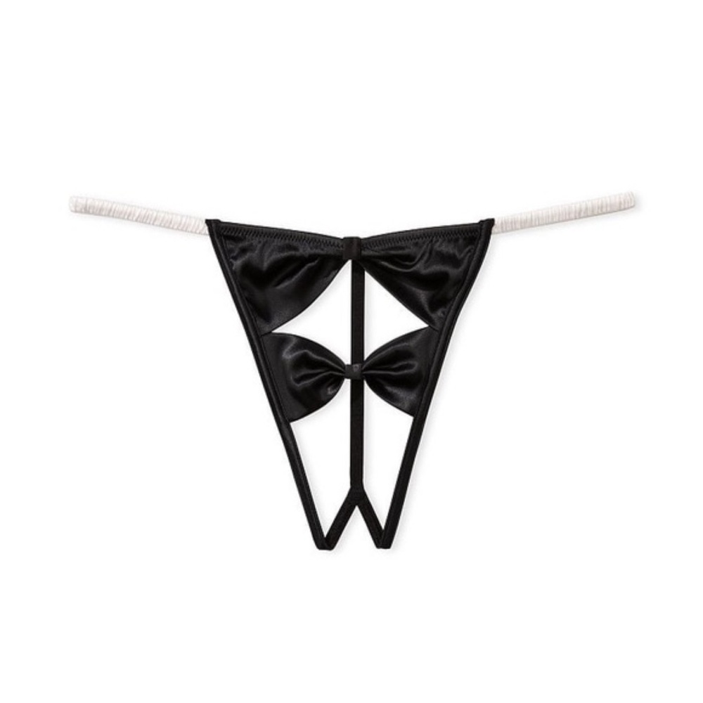 Victoria’s Secret Dream angels crotchless satin bow V-string panty